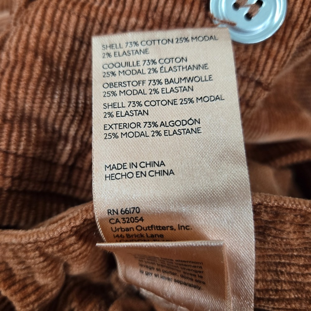 Pilcro Women Pants 26 Rust Overalls Corduroy The Wanderer Overall 28" Inseam - Picture 4 of 14